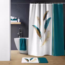 Paris Prix 135971 rideau de douche Anneau Polyester Multicolore - Vue supplémentaire 3