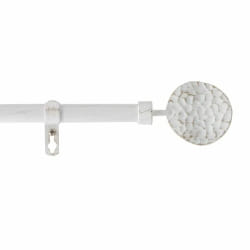 Kit Tringle Déco Extensible Bullette 120-210cm - Blanc