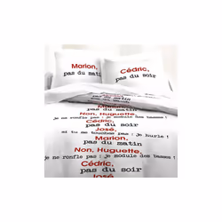 Parure de couette 100% coton Today 220x240 3pcs Scene De Menage Script