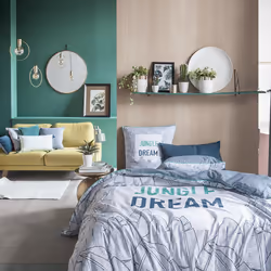 Parure de lit 2 personnes - TODAY - 240 x 260 cm - 100% Coton imprimé Jungle Dream