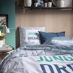 Parure de lit 2 personnes - TODAY - 240 x 260 cm - 100% Coton imprimé Jungle Dream