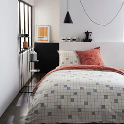 Parure de couette réversible 100% coton 57 fils 260x240 motheo