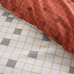Parure de couette réversible 100% coton 57 fils 260x240 motheo