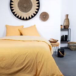 Parure de lit housse de couette avec taies d'oreiller 100% Coton 57 fils Kalahari - PD12776-240