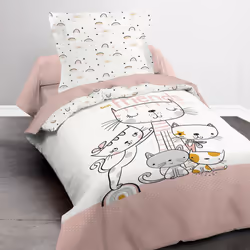 Le Monde Des Animaux - Parure de lit chats 140 x 200 cm