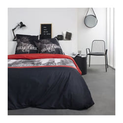 Today Parure de lit Coton 2 personnes - 220x240 cm - Imprime Rouge Clem