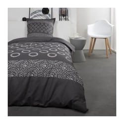 Les Tendances - today Parure de lit Coton 1 personne - 140x200 cm - Imprimé Gris Gael
