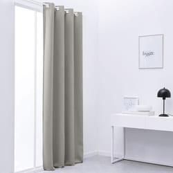 Rideau Occultant Today A Oeillets Uni Beige 140x240 Cm