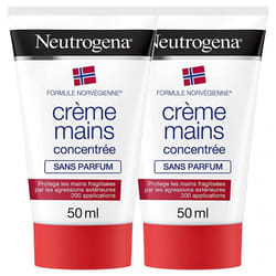 Neutrogena Crème Mains Concentrée Sans Parfum Lot de 2 x 50 ml