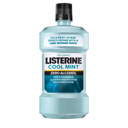 LISTERINE Cool Mint Zero Alcohol, 500 ml, Menthe, Bouteille, Water Sorbitol Propylene Glycol Poloxamer 407 Sodium Lauryl Sulf ...