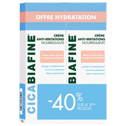 CicaBiafine Crème Anti-Irritations Nourrissante Lot de 2 x 200 ml