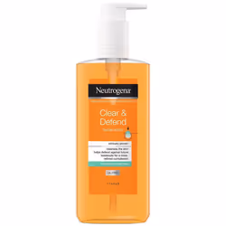 Neutrogena Clear &amp; Defend, Gel nettoyant, Unisexe, Tous types de peau, Nettoyant, Protection, Flacon pompe, Aqua, Cocamid ...