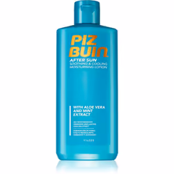 Le lait corporel apaisant et rafraîchissant Piz Buin After Sun Soothing &amp; Cooling Moisturising Lotion offre à la peau fat ...