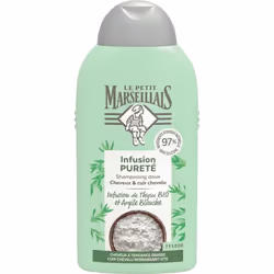 Le Petit Marseillais Shampooing Infusion Pureté Thym Bio et Argile Blanche 250ml