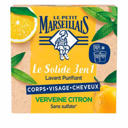 Le petit Marseillais Le Solide 3 en 1 Lavant Purifiant – Verveine Citron
