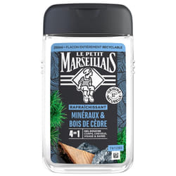 Le Petit Marseillais Gel Douche Rafraîchissant 4en1 Minéraux & Bois de Cèdre 250 ml