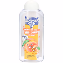 Le Petit Marseillais Shampoing Démêlant 2en1 Bébé et Enfant Abricot et Pêche 300 ML