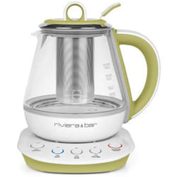 Riviera&bar - Théière 0.8l 800w blanc et vert BTH244