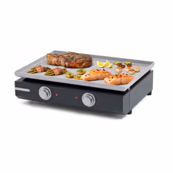 Riviera & Bar Plancha Pro Pose libre 3000 W Noir, Acier inoxydable