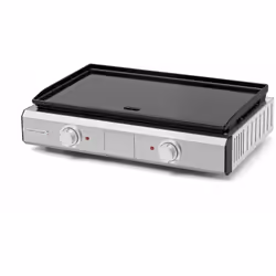 Plancha Pro Fonte émaillée 2 zones QPL1060 - Riviera-et-Bar - Noir et inox
