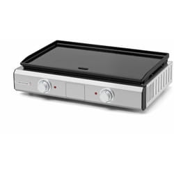 Plancha Pro Fonte émaillée 2 zones QPL1060 - Riviera-et-Bar - Noir et inox