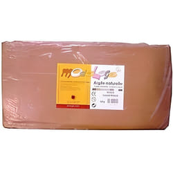 Argile naturelle de Modelage 10kg Rouge - Solargil - Pain de 10 kg - argile naturelle de Modelage - Rouge