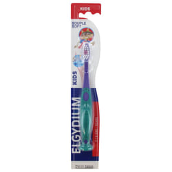 Elgydium Kids Brosse à Dents Souple 2/6 Ans - Couleur : Violet et Vert