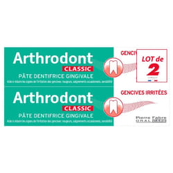Arthrodont Classic Pâte Dentifrice Gingivale Lot de 2 x 75 ml