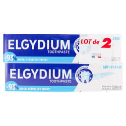 Elgydium Dentifrice Anti Plaque Lot de 2 x 75 ml