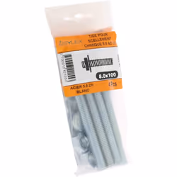 Lot de 4 tiges pour scellement chimique dans matériaux pleins ou creux Permet de fixer solidement et durablement des charges  ...
