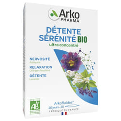 Arkopharma Arkofluides Détente Sérénité Bio 20 Ampoules