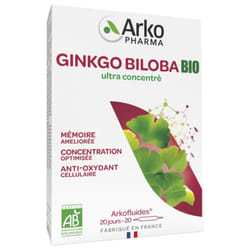 Arkopharma Arkofluides Ginkgo Biloba Bio 20 Ampoules