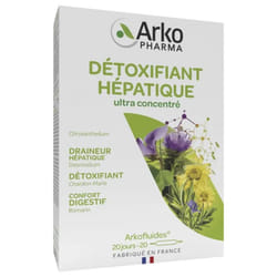 Arkopharma Arkofluides Détoxifiant Hépatique 20 Ampoules