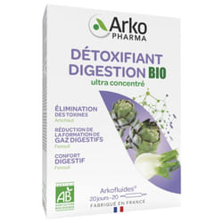 Arkopharma Arkofluides Détoxifiant Digestion Bio 20 Ampoules