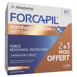 Arkopharma Forcapil Fortifiant Kératine+ Programme 3 mois 120 + 60 Gélules