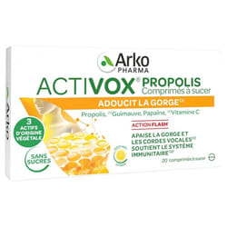 Arkopharma Activox Propolis Comprimés à Sucer 20 Comprimés