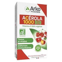 Arkopharma Azinc Acérola 1000 Bio 30 Comprimés à Croquer