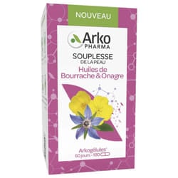 Arkopharma Arkogélules Huiles de Bourrache & d'Onagre 180 Gélules