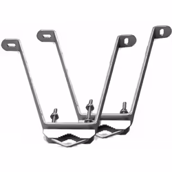 Fixation murale en U en acier galvanisé à chaud pour mât de diamètre 30 - 50 mmLivrée par paire - Disponible avec plusieurs d ...