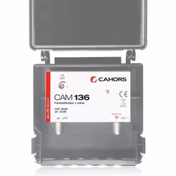 Préamplificateur UHF - CAHORS - CAM136-4G - Gain 36dB - Couleur Gris - Alimentation 24V
