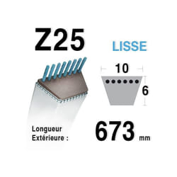 Courroie Lisse Z25