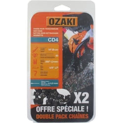Lot de deux chaînes de tronçonneuse OZAKI sous coque semi carrée: