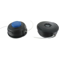 Tête complète double fil adaptable pour machines HUSQVARNA modèles T-25. Diamètre 105mm. Adaptateur filetage M10 x 1,25mm. Remplace origine