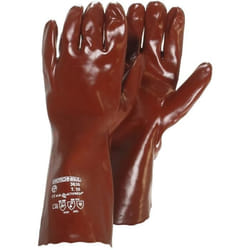 Paire De Gants Pvc Protection Acide, Taille 10/l. Pour Manipulation De Produits Liquides, Chimiques Et Pétroliers. Normes Ce En4