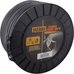 Bobine fil OZAKI TITANIUM POWER 24mm X 290m Profil pentagonal co-polymère haute résistance