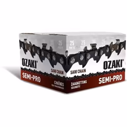 Rouleau de chaîne de tronçonneuse OZAKI semi-carrée 3/8 058 25 pieds