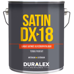 La laque satinée glycérophtalique DX 18 antirouille de la marque Duralex est conçue pour une application sur tous types de mé ...