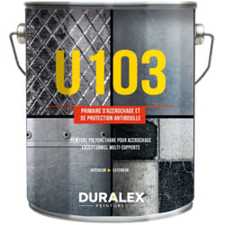 Primaire d'accrochage et de protection antirouille U103 noir impérial 3L - DURALEX - 110100421
