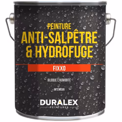 La peinture hydrofuge FIXXO de la marque Duralex est spécialement formulée pour prévenir la formation et la réapparition du s ...
