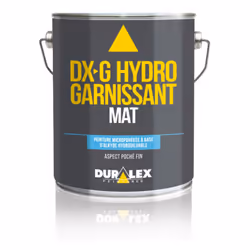 La peinture alkyde hydrodiluable garnissante mat DX G de la marque Duralex convient à une grande variété de matériaux pour le ...